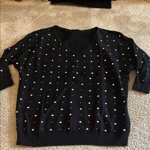 Black 3d dot Women's Sweater